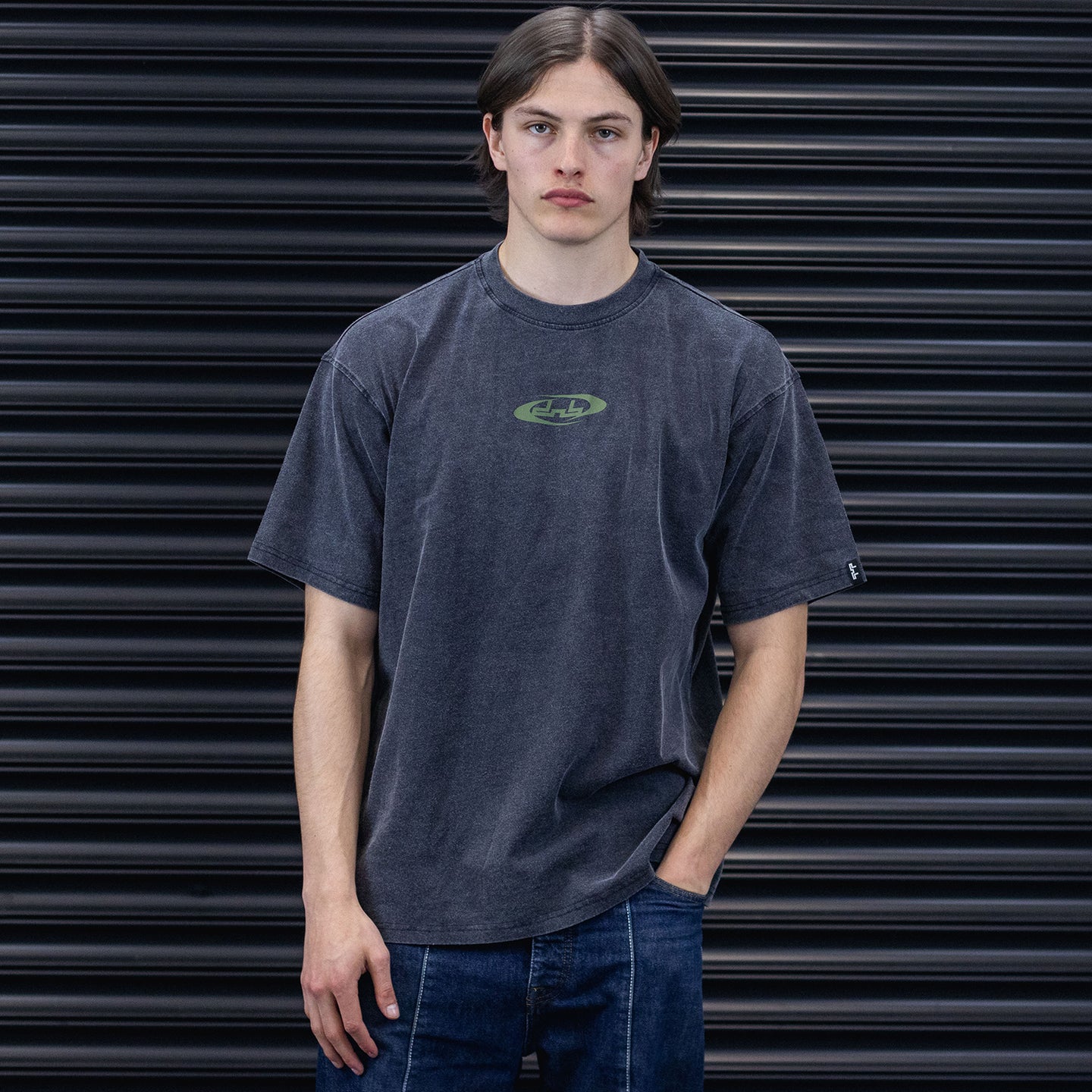 Rundhals-T-Shirt - Khaki