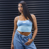 SS24 Crop Top mit Trägern - Blau
