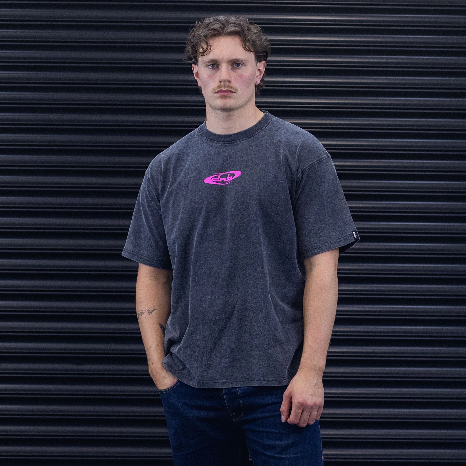 Rundhals-T-Shirts - Rosa