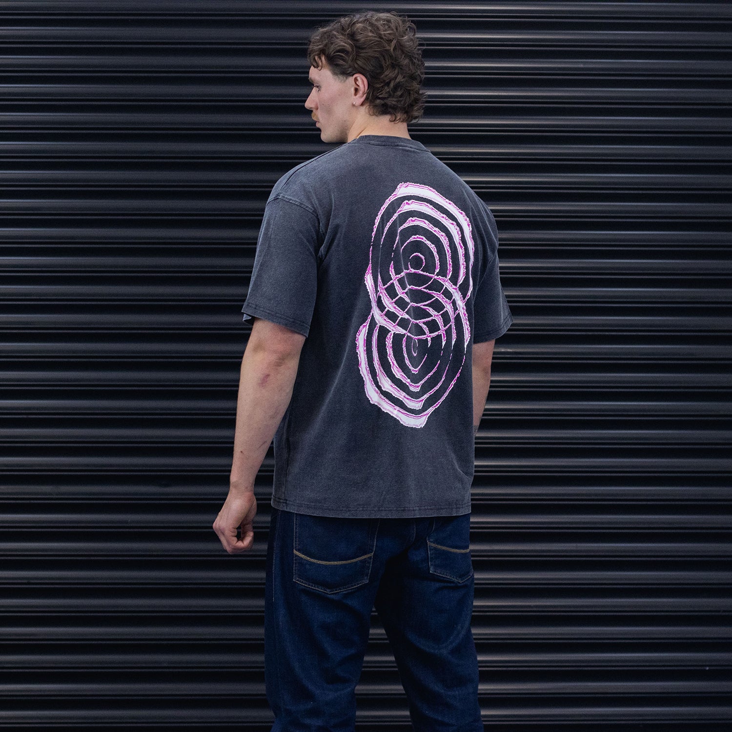 Rundhals-T-Shirts - Rosa