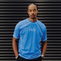 Allstars Flatlock Tee - Blue/White