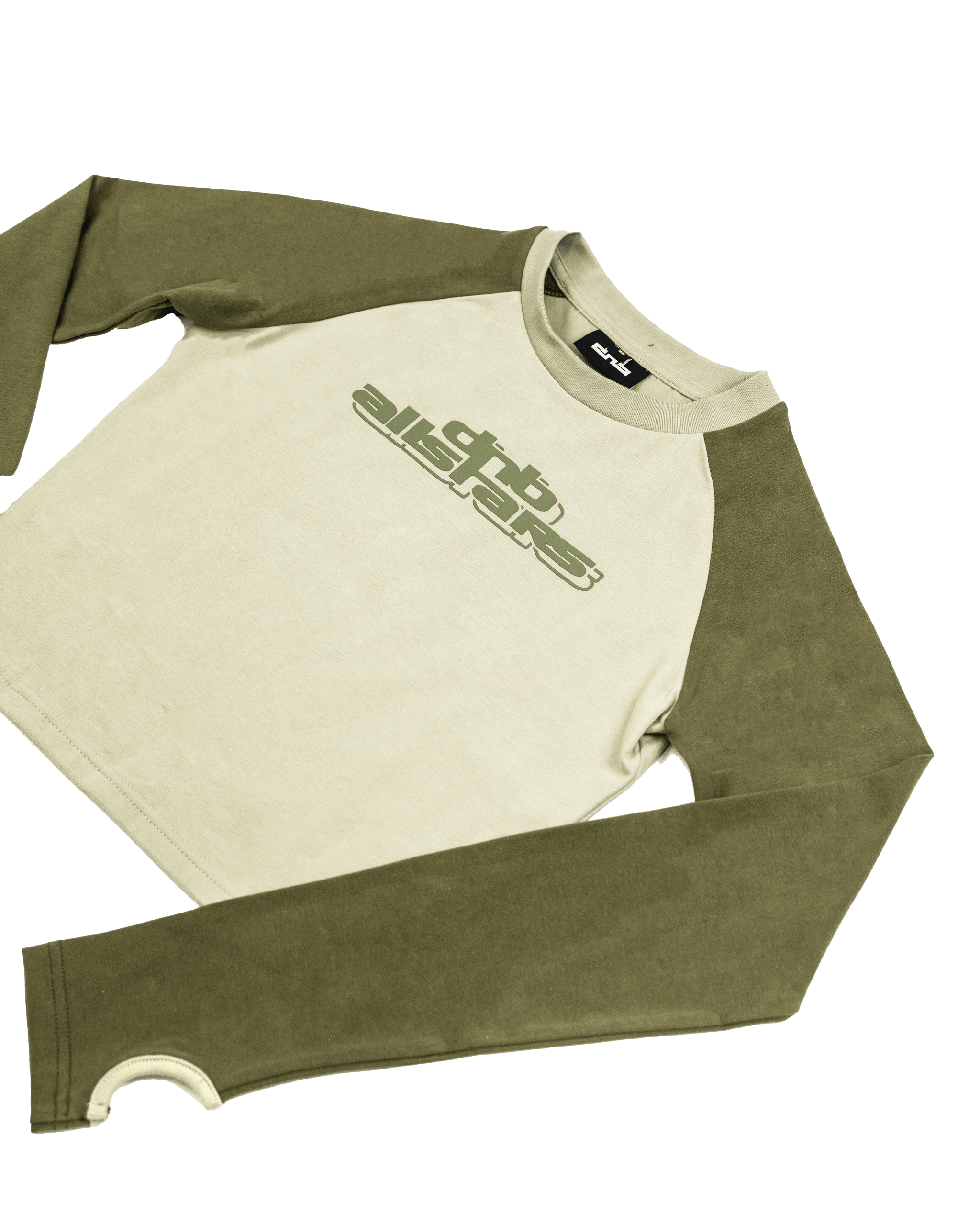 Long-sleeve Crop Top - Khaki