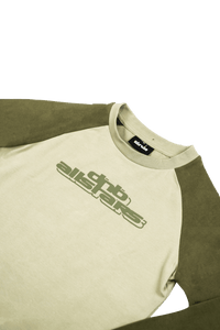 Long-sleeve Crop Top - Khaki