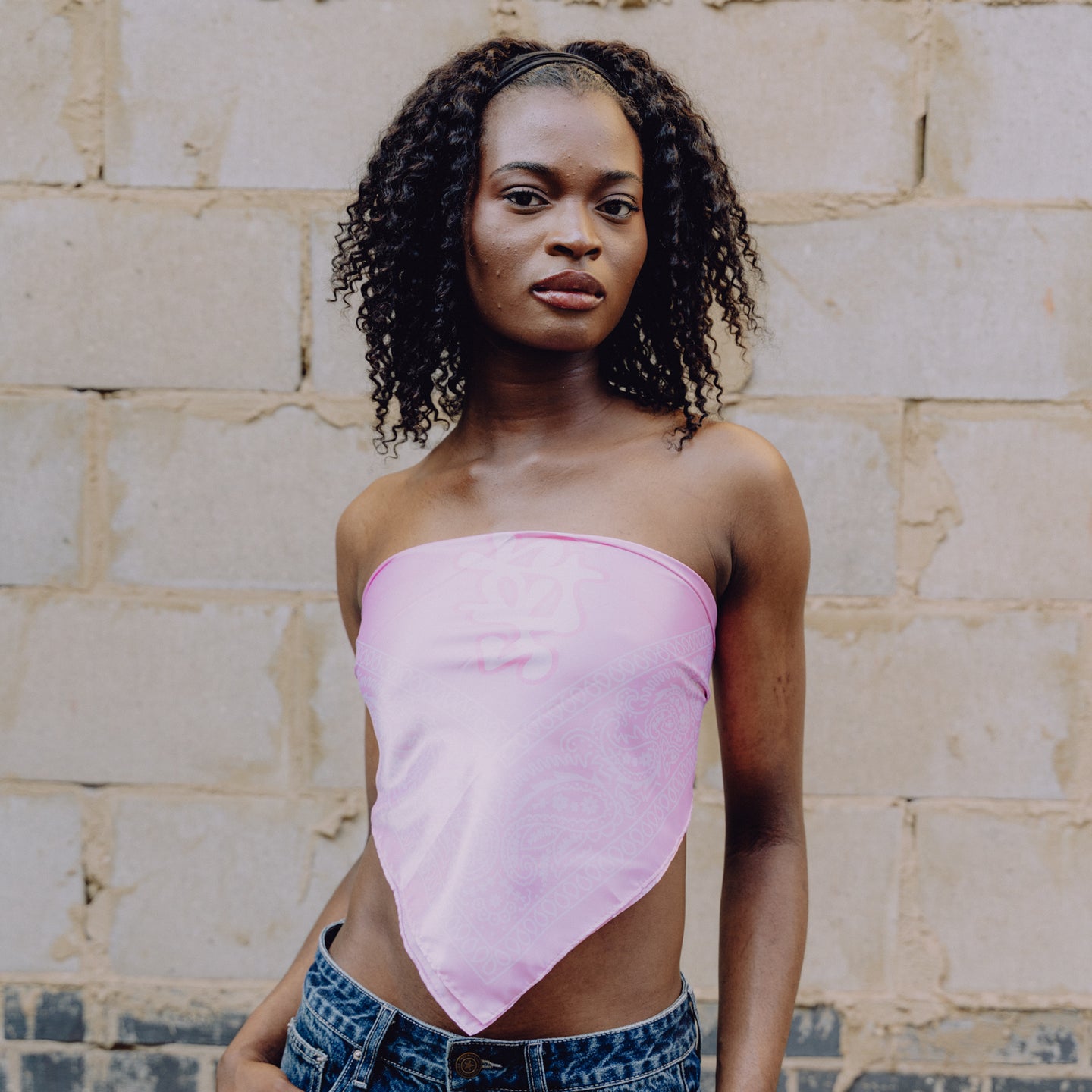 DNBA Bandana - Pink & White