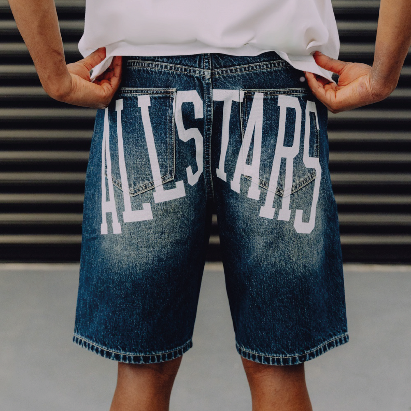 DNBA Washed Denim Shorts