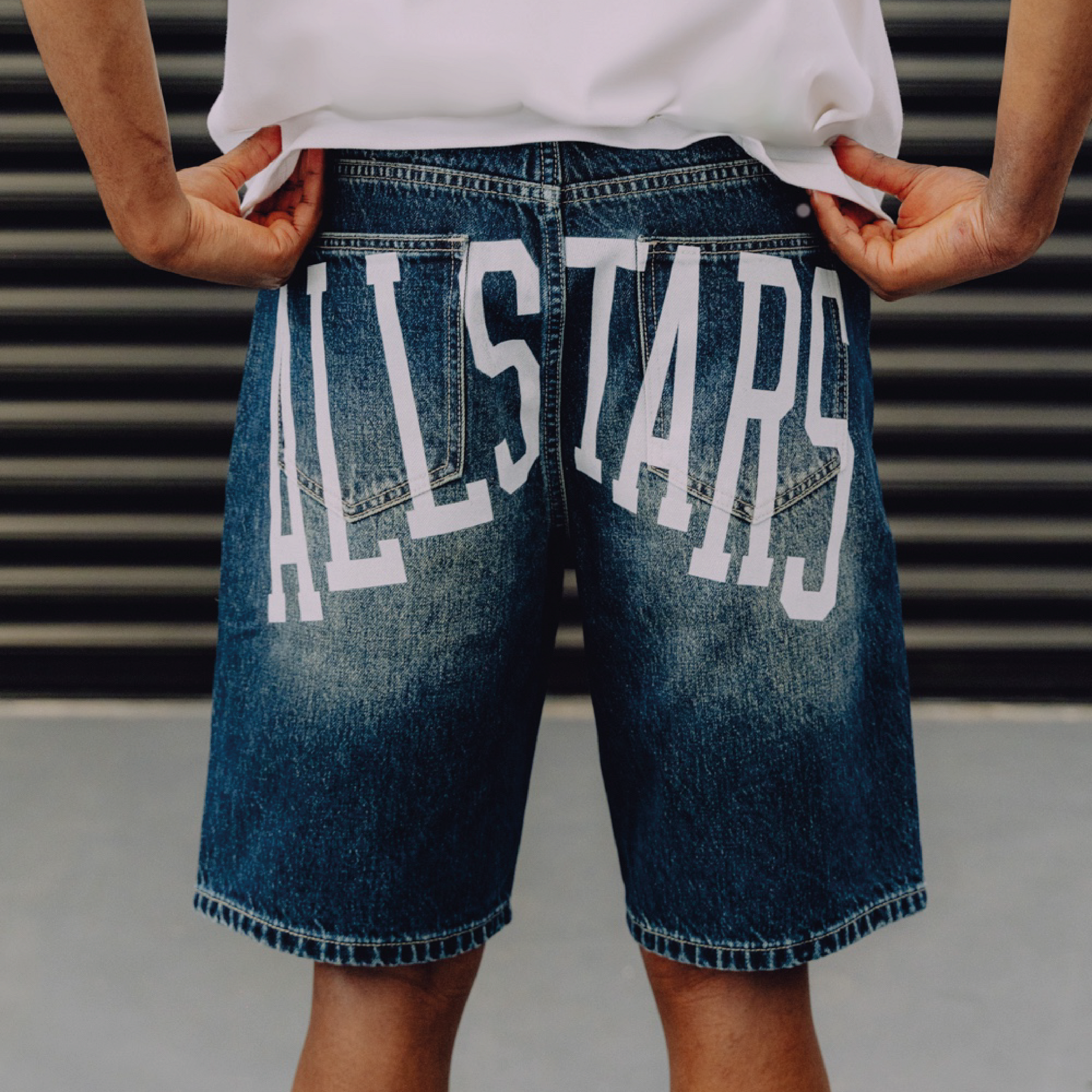 DNBA Washed Denim Shorts