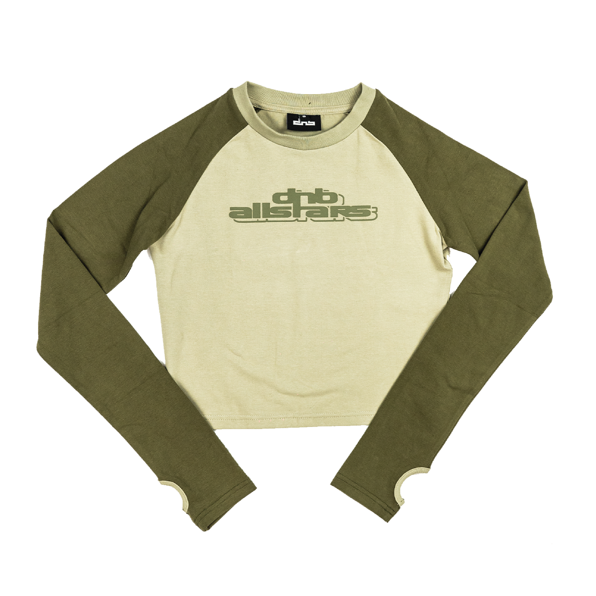Long-sleeve Crop Top - Khaki