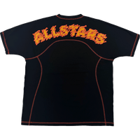 DNBA Flatlock Tee - Black/Orange