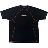 DNBA Flatlock Tee - Black/Orange