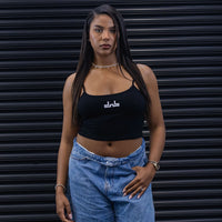 Strapped Crop Top - Black