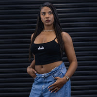 Strapped Crop Top - Black