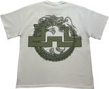 Spiral Dragon Tee - White