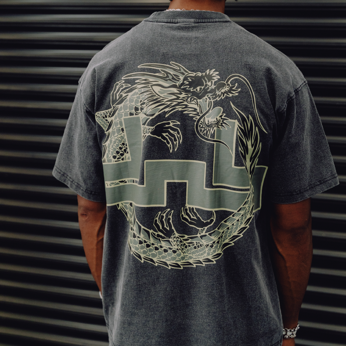 Spiral Dragon Tee - Black