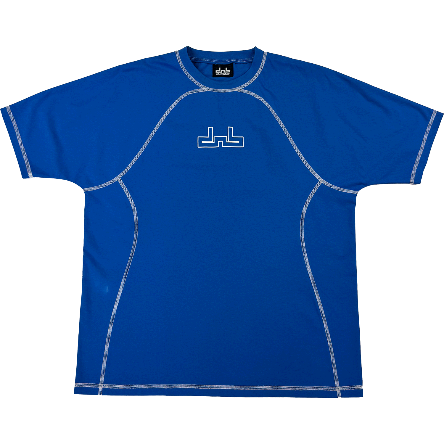 Allstars Flatlock Tee - Blue/White