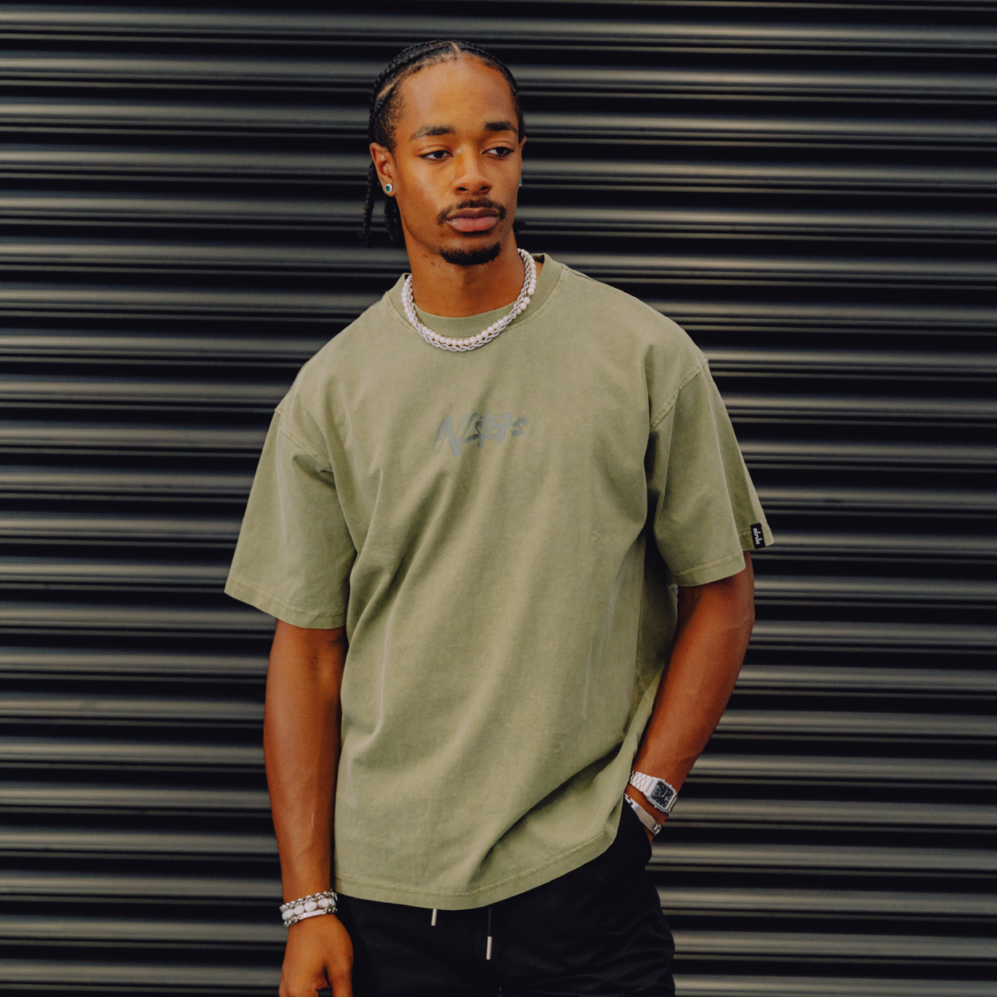 Spiral Dragon Tee - Khaki